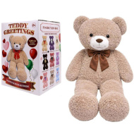 Teddy Greetings: Oat Cheer plyšový medveď v bielej darčekovej krabici 120 cm
