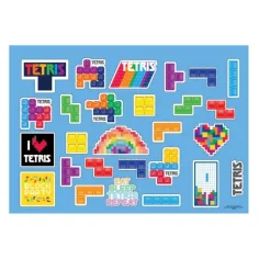 Tetris skicár s nálepkami a šablónou obrázok 3