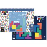 Tetris skicár s nálepkami a šablónou
