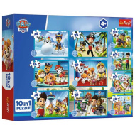 Tlapková patrola Odvážni psi 10 v 1 puzzle set - Trefl