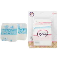 BEAU Baby Hračkárska bábika plienka 3 kusová sada