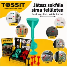 Tossit Starter Pack červená-turquoise silikónová prísavková darts hra obrázok 5