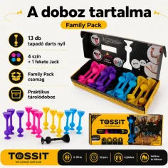 Tossit Family Pack – Ružová, Fialová, Modrá, Žltá prilepovacia šípky spoločenská hra obrázok 2