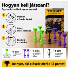 Tossit Starter Pack fialovo-zelený silikónový prísavkový darts spoločenská hra obrázok 3