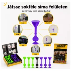 Tossit Starter Pack fialovo-zelený silikónový prísavkový darts spoločenská hra obrázok 5