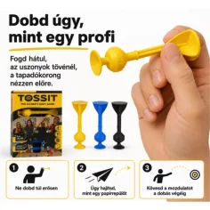 Tossit Starter Pack modro-žltý silikónový prísavkový darts spoločenská hra obrázok 4