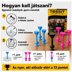 Tossit Starter Pack ružovo-modrý silikónový prísavkový darts spoločenská hra obrázok 3