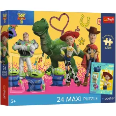 Toy Story 5 Hračky a priatelia 24ks Maxi puzzle - Trefl