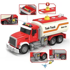 ToyStar červené cisternové auto na prepravu paliva so svetlom a zvukom 36 cm obrázok 2