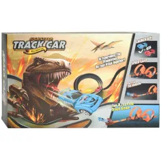 Track Car: Dinosaurus pretekárska dráha s dvomi 360 stupňovými slučkami a autíčkami 1/64 obrázok 3
