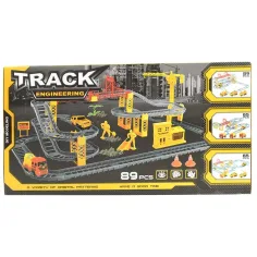 Track Engineering pretekárska dráha, set so stavebnými pracovnými strojmi a pracovníkmi 89ks obrázok 2