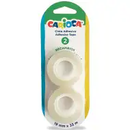 Transparentná lepiaca páska 1,9cmx33m 2 dielny set - Carioca