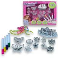 Trblietavé šperky na vymaľovanie, set krásy s diadémom a náušnicami