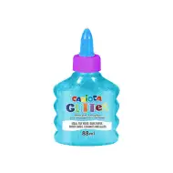 Trblietavé tekuté lepidlo v neónovo-svetlomodrej farbe - Carioca