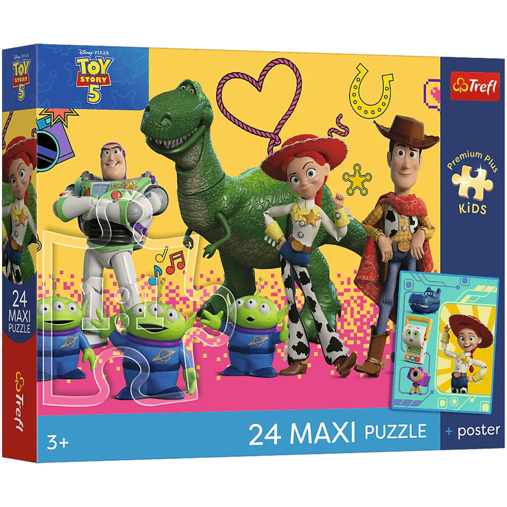 Toy Story 5 Hračky a priatelia 24-dielny Maxi puzzle - Trefl