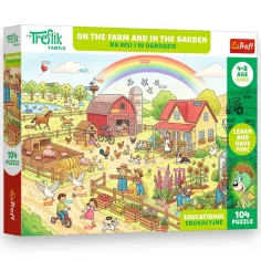 Treflik Na farme a v záhrade vzdelávací 104ks puzzle - Trefl