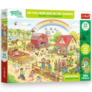 Treflik na farme a v záhrade vzdelávacie 104-dielne puzzle - Trefl