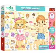 Treflik Telesné časti a oblečenie vzdelávací 104ks puzzle - Trefl