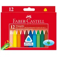 Voskové trojhranné pastelky 12 kusový set - Faber-Castell