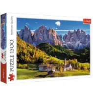 Údolie Val di Funes, Dolomity - Taliansko 1500 dielne puzzle - Trefl