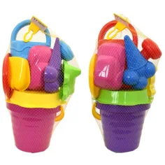 Veľký set do piesku s vlnovkovitým vedierkom 10 ks - D-Toys obrázok 3