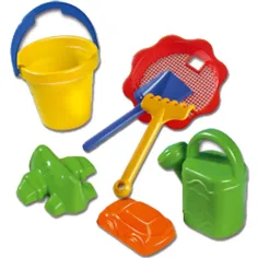 Veľký set do piesku s vlnovkovitým vedierkom 7 ks - D-Toys