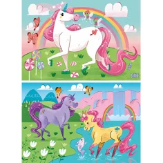 Verím v jednorožce Supercolor 2v1 puzzle 2x20 ks - Clementoni obrázok 2
