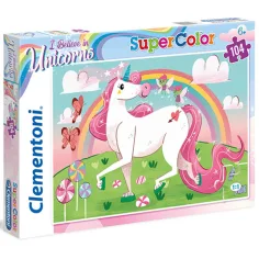 Verím v jednorožce Supercolor puzzle 104ks - Clementoni