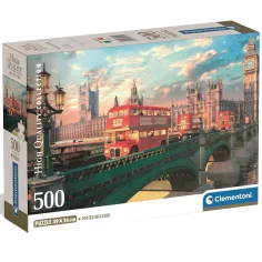 Westminsterský most pri západe slnka 500ks HQC kompaktný puzzle - Clementoni