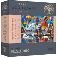 Wood Craft: Farebné teplovzdušné balóny 1000-dielne prémiové drevené puzzle - Trefl