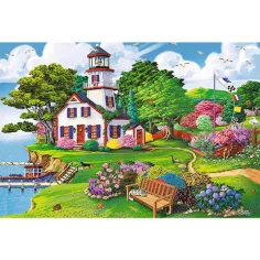 Wood Craft: Letný prístav, 500+1-dielne drevené puzzle - Trefl obrázok 2