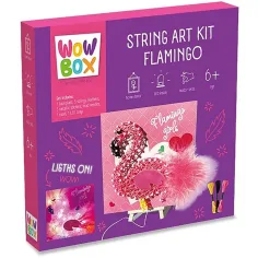 WowBox: LED Svetelný Lankový Obraz - Plameniak