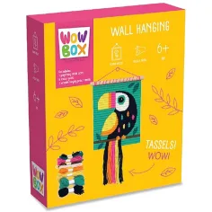 WowBox: Makramé nástenná dekorácia kreatívna súprava s motívom tukána