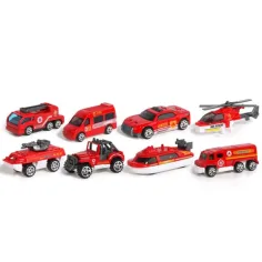 X-Fireproof 8 dielny set hasičských autíčok obrázok 2