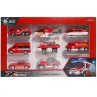 X-Fireproof 8 dielny set hasičských autíčok