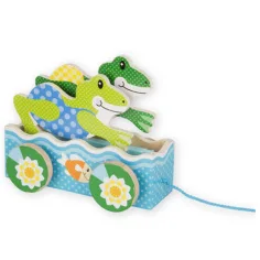 Žabie preteky, drevená hračka na ťahanie - Melissa & Doug obrázok 3