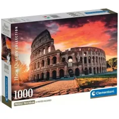 Západ slnka v Ríme 1000 ks HQC puzzle s plagátom - Clementoni