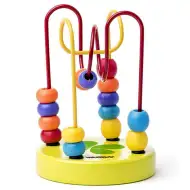 Zelená motorická drevená hračka pre najmenších