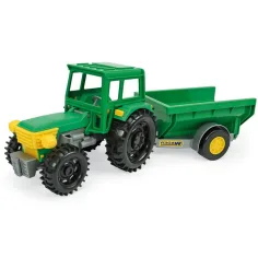 Zelený traktor s vlečkou 38,5 cm - Wader