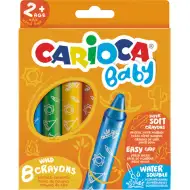 Zmývateľné extra mäkké Baby voskovky 8 ks set - Carioca