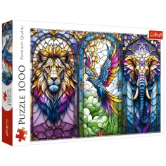Zvierací vitráž 1000-dielny puzzle - Trefl