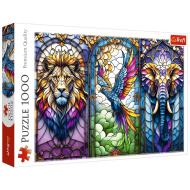 Zvieracia vitráž 1000-dielne puzzle - Trefl