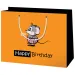 "Happy Birthday" stredne veľká darčeková taška so vzorom myšky 18x23x10cm