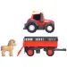 ABC Massey prepravný traktor so zvieratami a koňom - Simba Toys