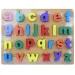 ABC farebné drevené malé písmená puzzle 30x22cm