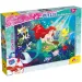 Ariel, malá morská víla 2 v 1, 60-dielne puzzle a omaľovánka 50x35cm - Lisciani