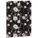 Ars Una: Flowery Black kvetinová gumičková zložka A/4