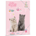 Ars Una: Roztomilé zvieratká – čajová párty, dosár s gumičkou s motívom mačiek, formát A4