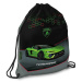 Ars Una: Zelený vak do telocvične, športový vak s motívom Lamborghini 32x42 cm