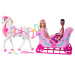 Barbie Luskáčik - Súprava zasnežených saní s koníkom - Mattel